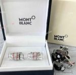 AAA Grade Montblanc Star Walker Men's Cufflinks Red and Silver